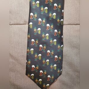 Irish Leprechauns & Beer Romario Manzini Tie St.Patricks Day Navy Blue